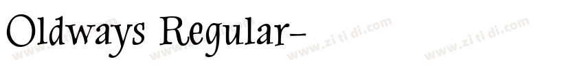 Oldways Regular字体转换